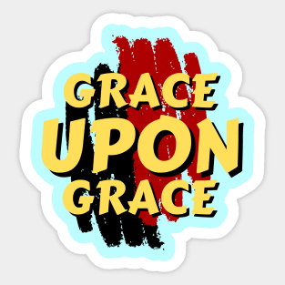 Grace Upon Grace | Christian Typography Sticker